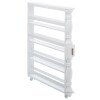 Slim Rolling Can and Spice Racks - White
