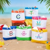 Personalized Colorful Beach Totes