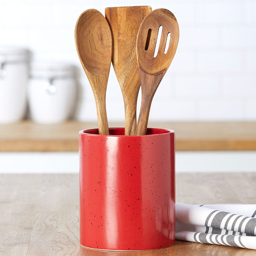 Speckled Kitchen Tool Crocks