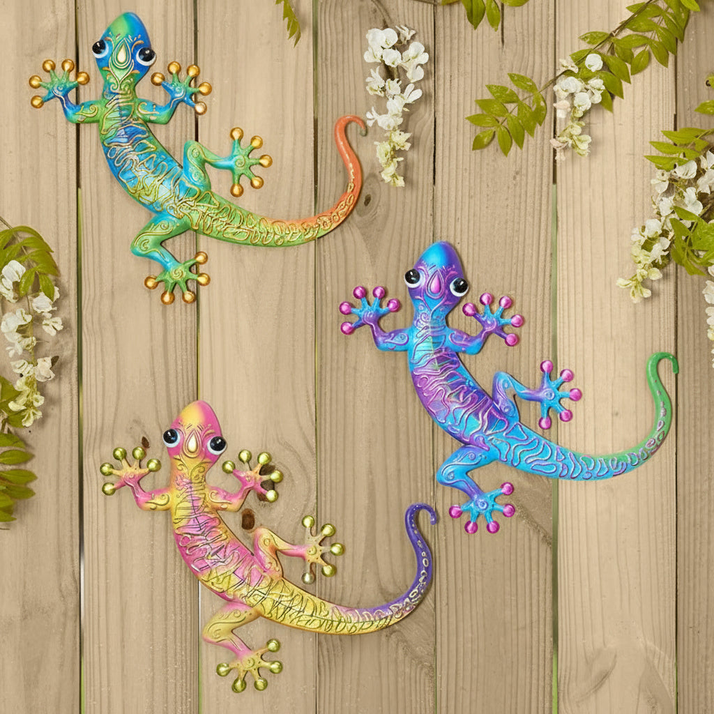 Metal Gecko Wall Decor