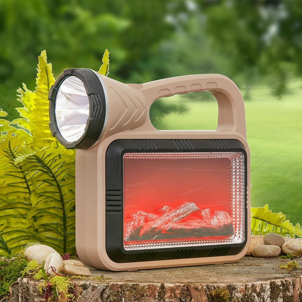 Flame-Type Solar Camping Lantern Sunlight or USB Chargeable