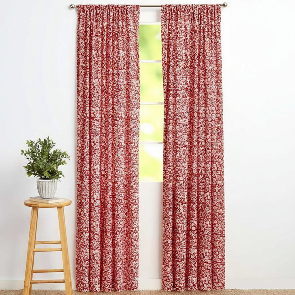 Jacobean Sunflower Window Panel 50" x 63"