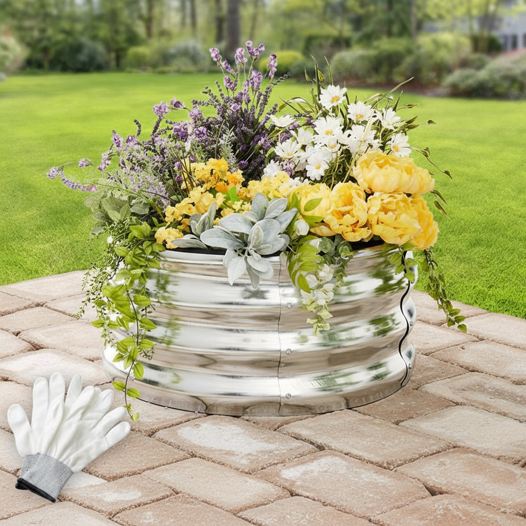 Round Galvanized Raised Garden Bed Kit