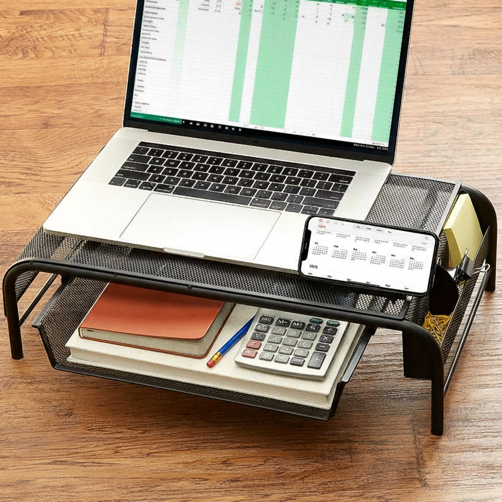 Laptop Stand with Sliding Drawer