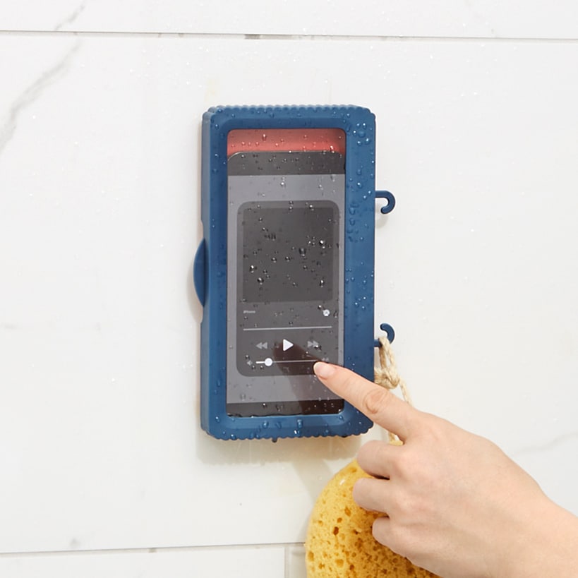 Lakeside Shower Phone Holder Touch Screen Waterproof and Wall Mounted Lakeside Shower Phone Holder Touch Screen Waterproof and Wall Mounted