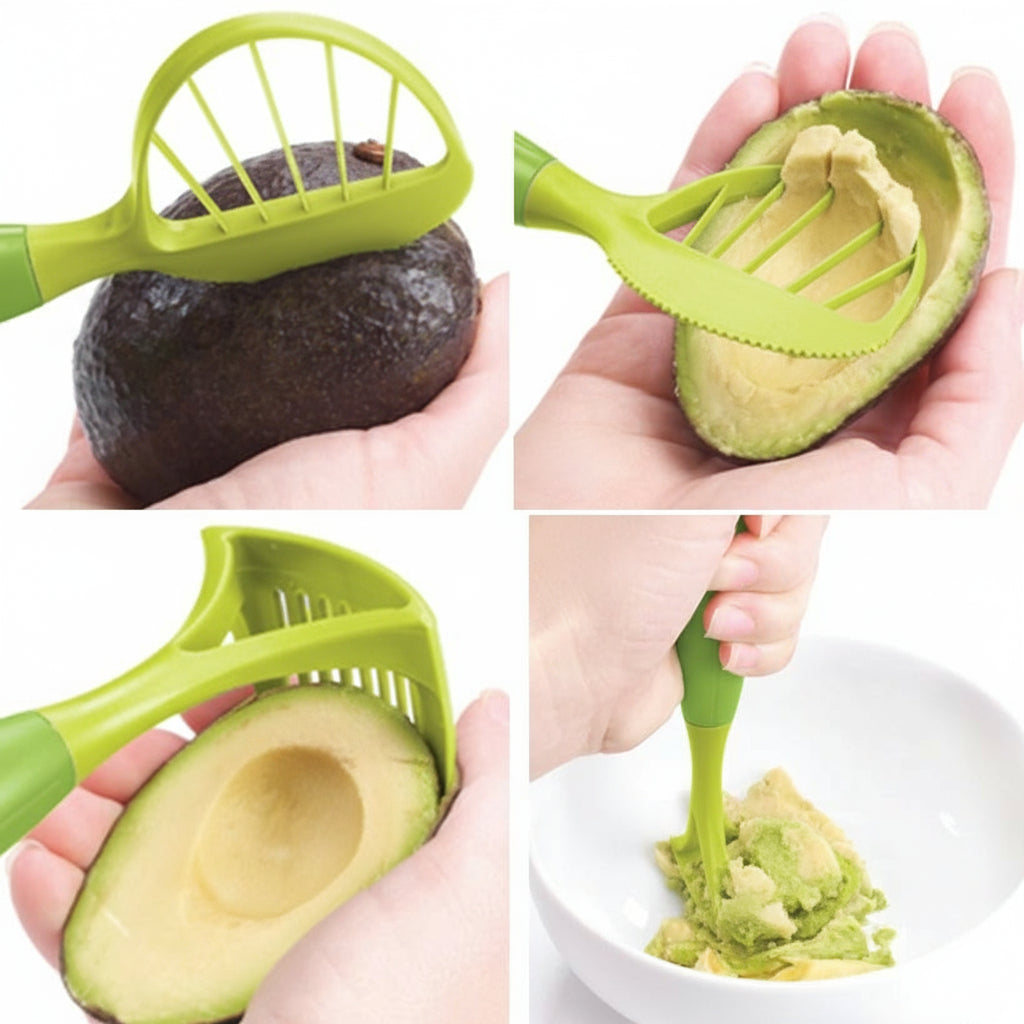Avocado Kitchen Tool - Cut, Pit, Slice, Scoop, Mash