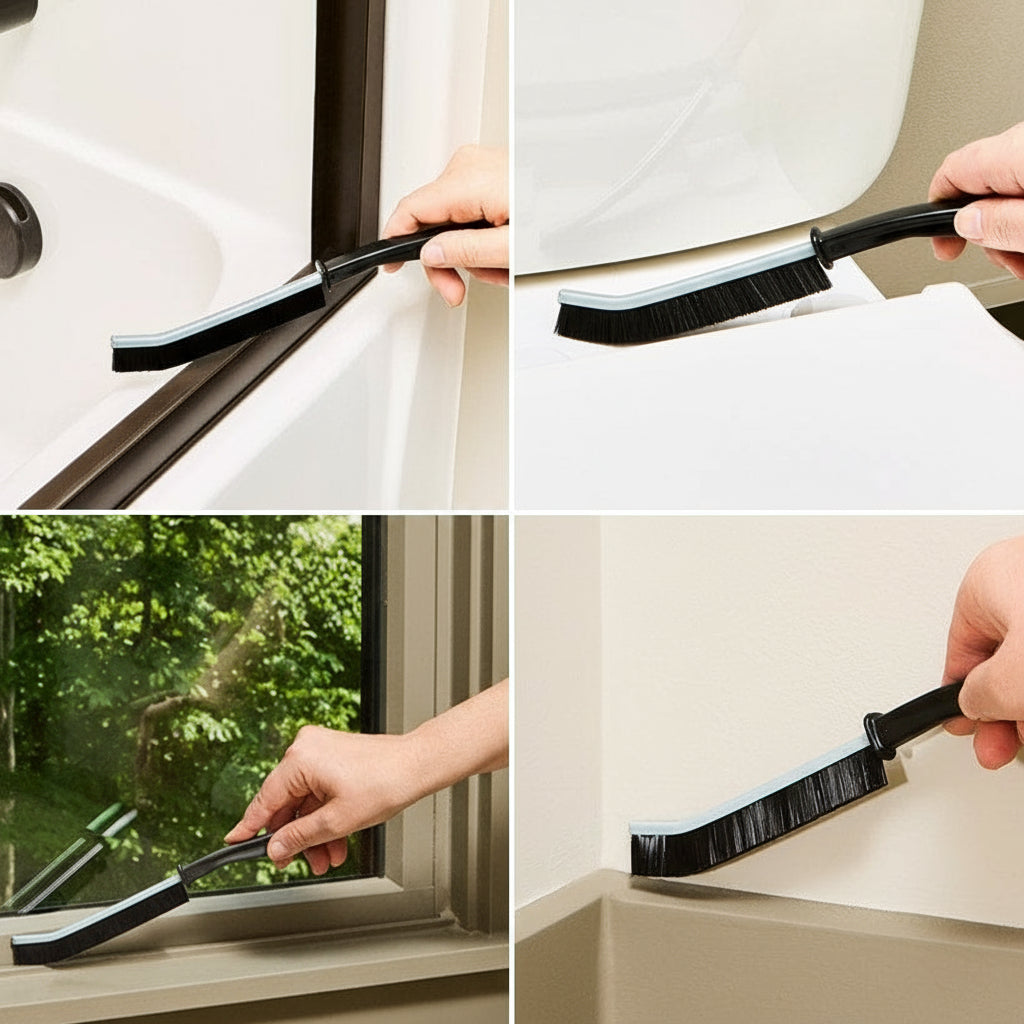 Dead Corner Gap Cleaning Brush, Double Bristles and Ergonomic Handle