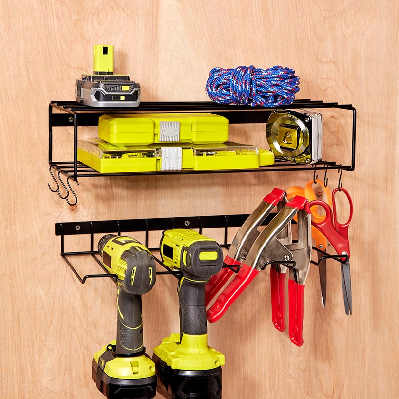Power Tool Holder Organizers for Garage and Workshop Storage - Set Of 2