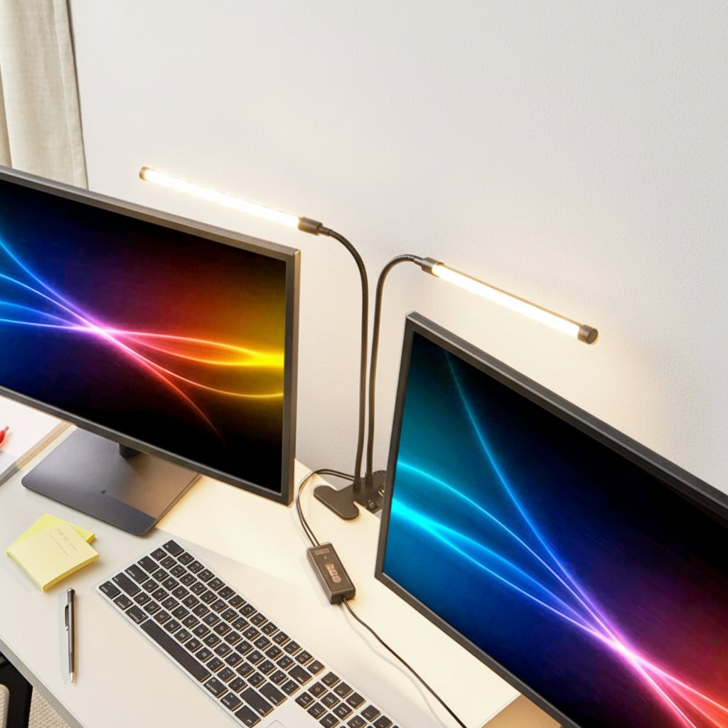 Dual LED Desk Lamp 3 Color Modes, 5 Dimming Levels and Timer