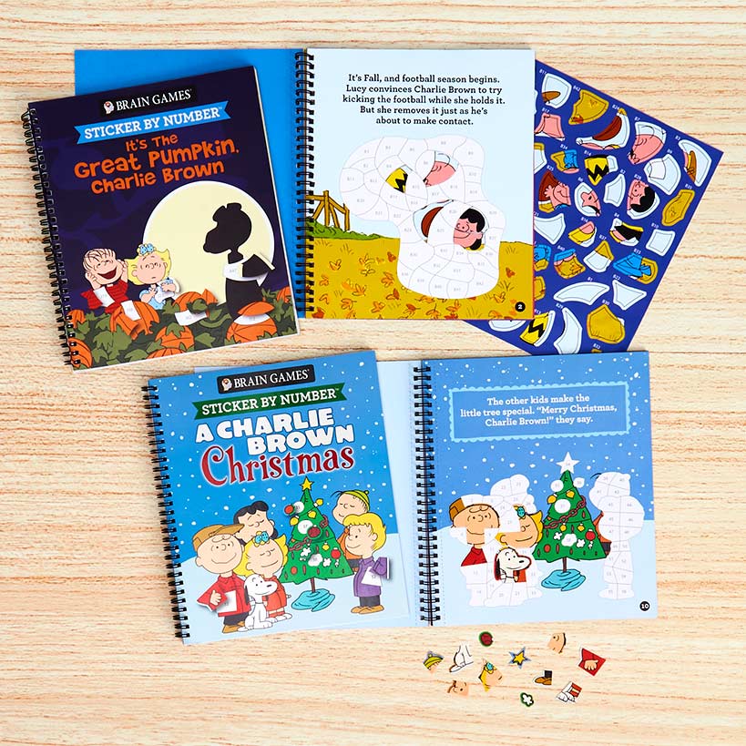 Charlie Brown Sticker-by-Number Books