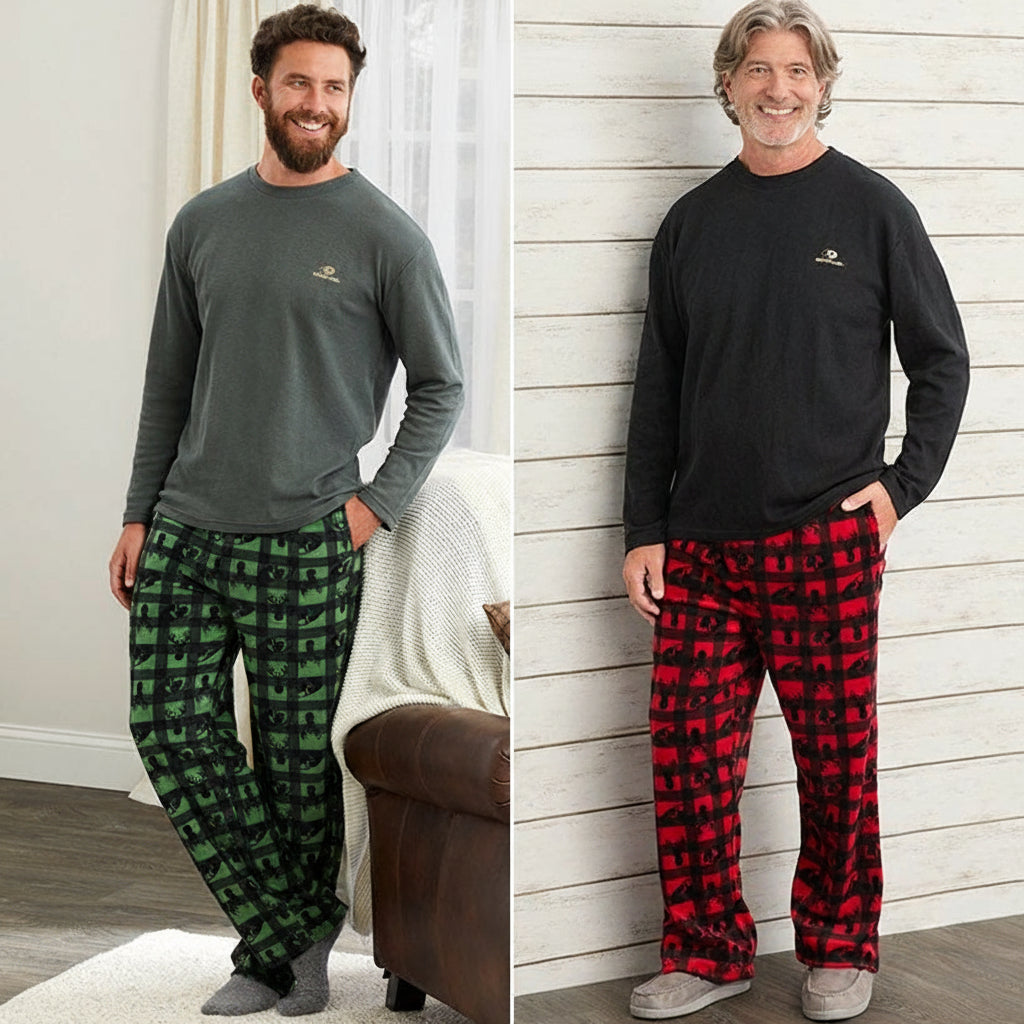 Mossy Oak Men's Fleece Pants and Thermal Top