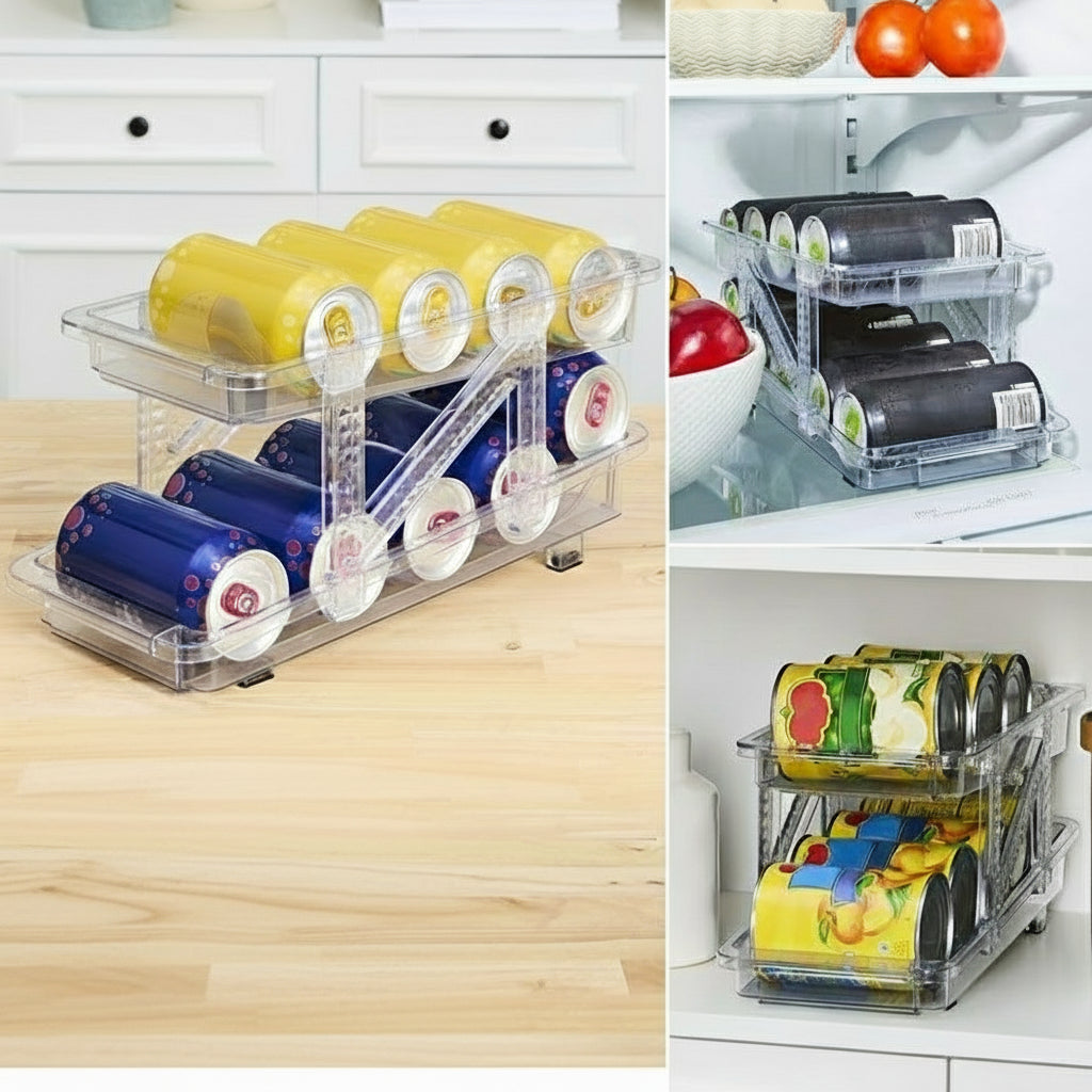 Expandable Kitchen Pantry Can Organizer - 2-Tier