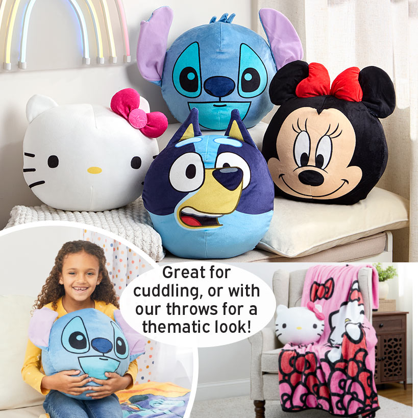 Favorite Licensed Character Shaped Cloud Pillow 11"