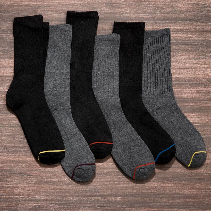 6-Pk. Men's Dockers Cushion Crew Socks