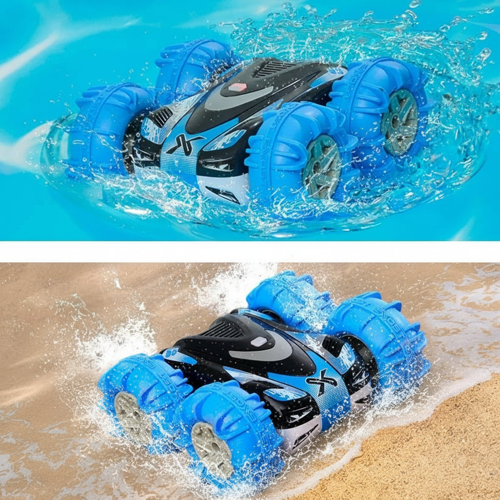 Remote Control 360° Aquacross Car - Rechargeable Land and Water Adventure