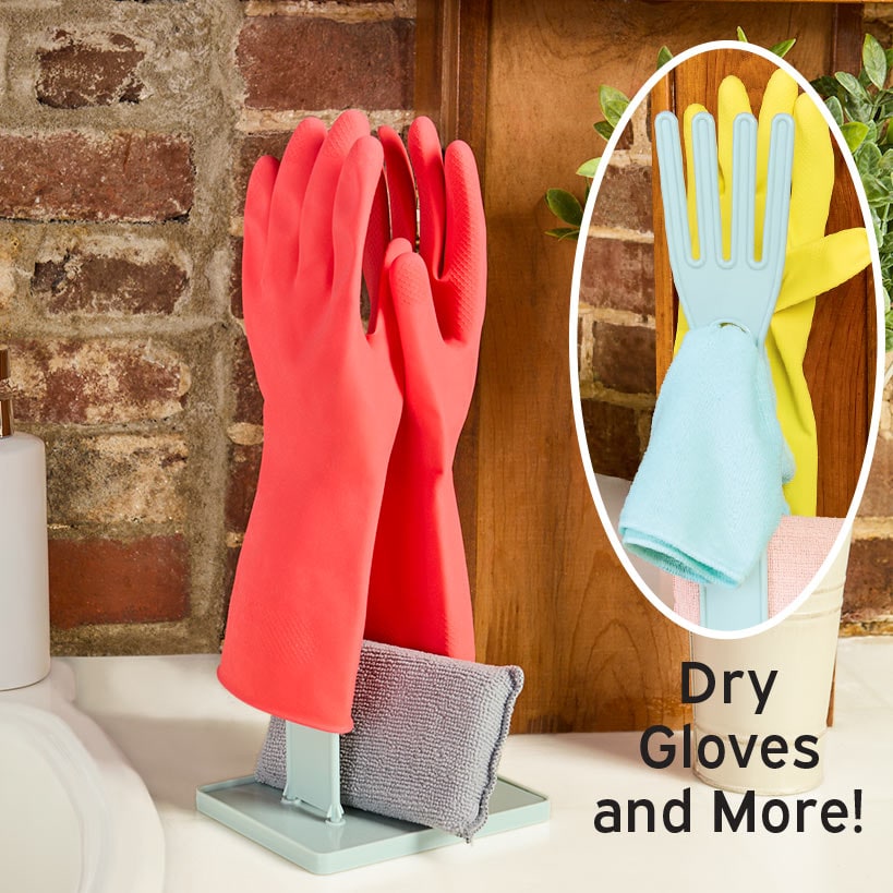 Standing Kitchen Glove Drying Rack and Storage