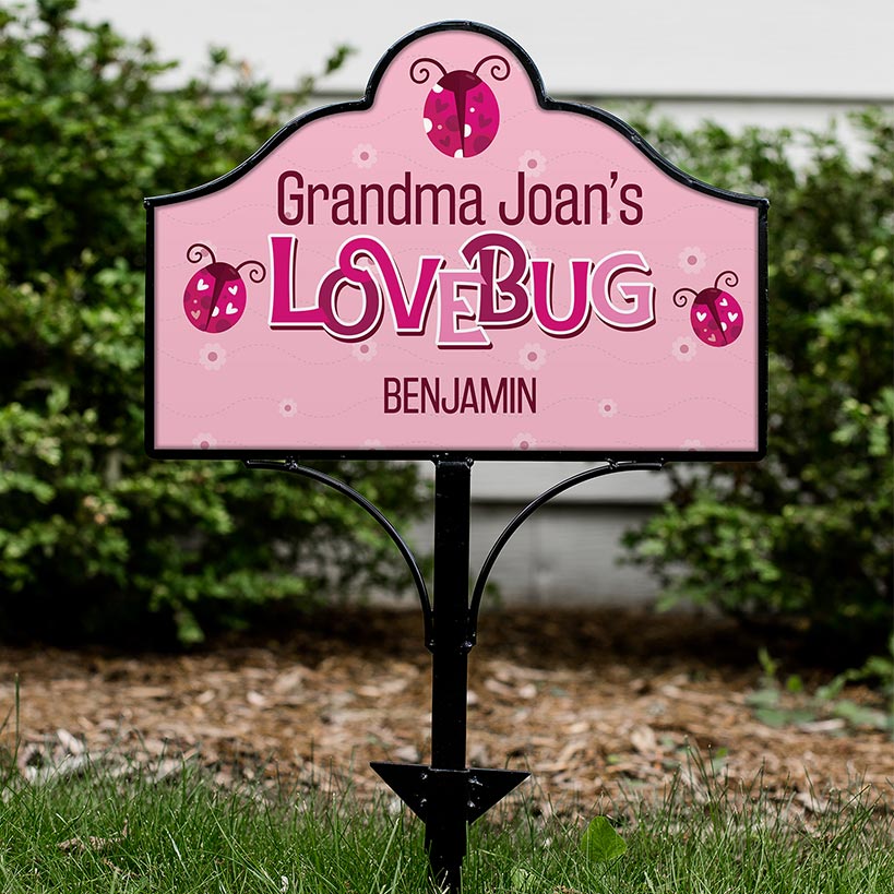 Personalized Love Bug Magnet for Yard Sign