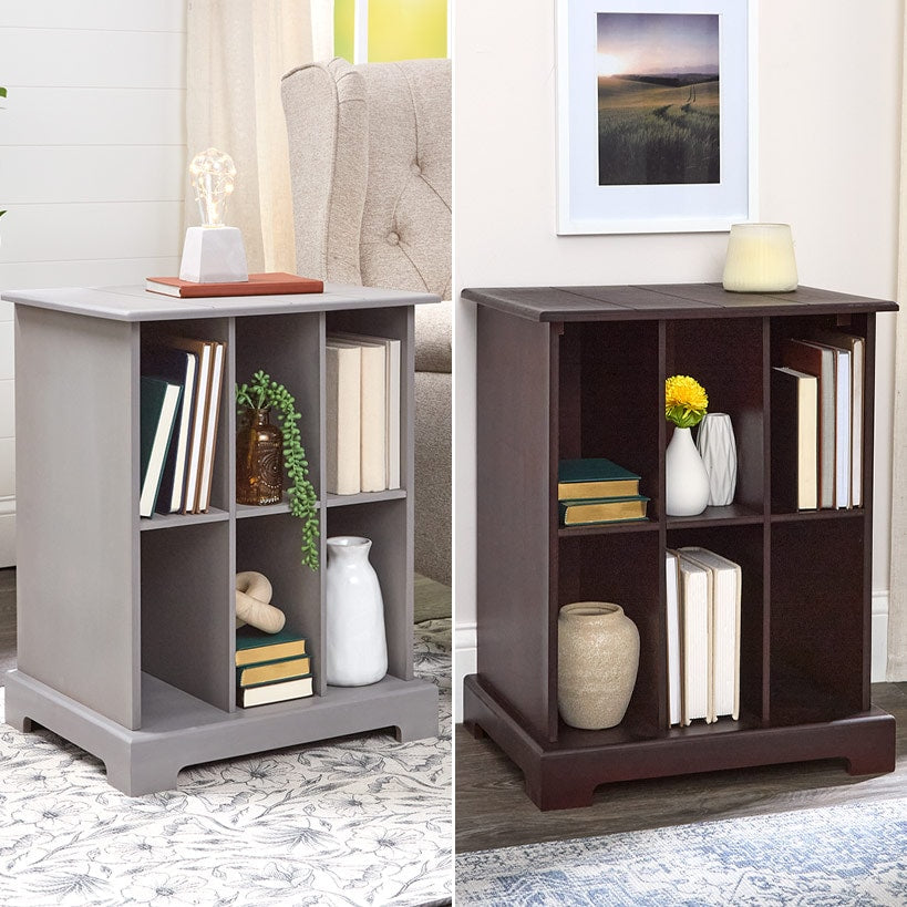 Square Country Style Accent Table with Storage 19"W x 15"D x 24"H