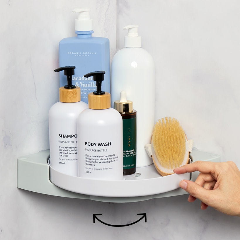 Bathroom Corner Shower Shelf - Rotates 360°