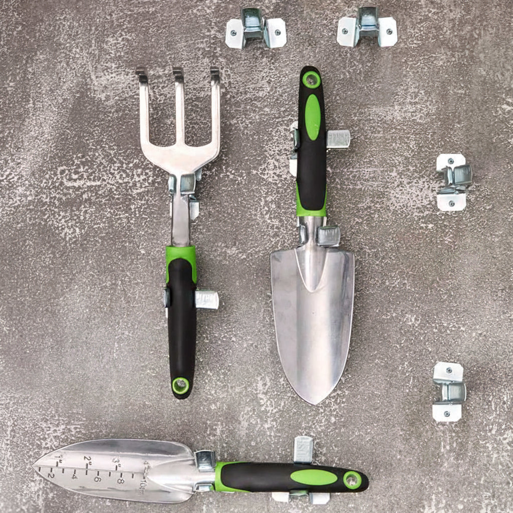 Wall Clamps Set Of 10 Spring Grip For Brooms Mops Rakes Organization