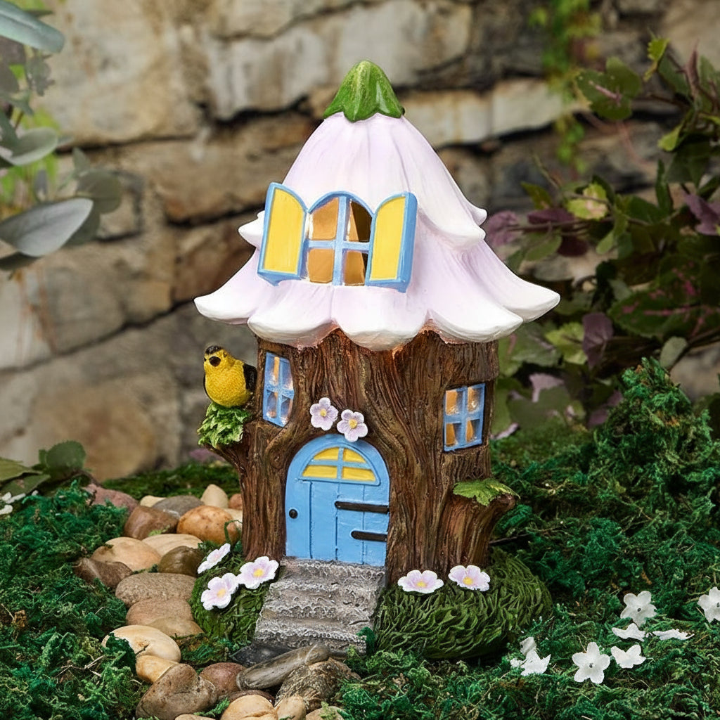 Solar Fairy Resin Outdoor Garden House