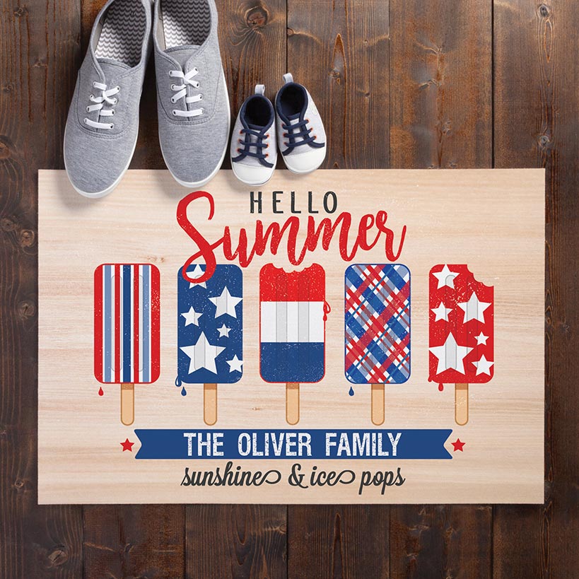 Personalized Hello Summer Doormat