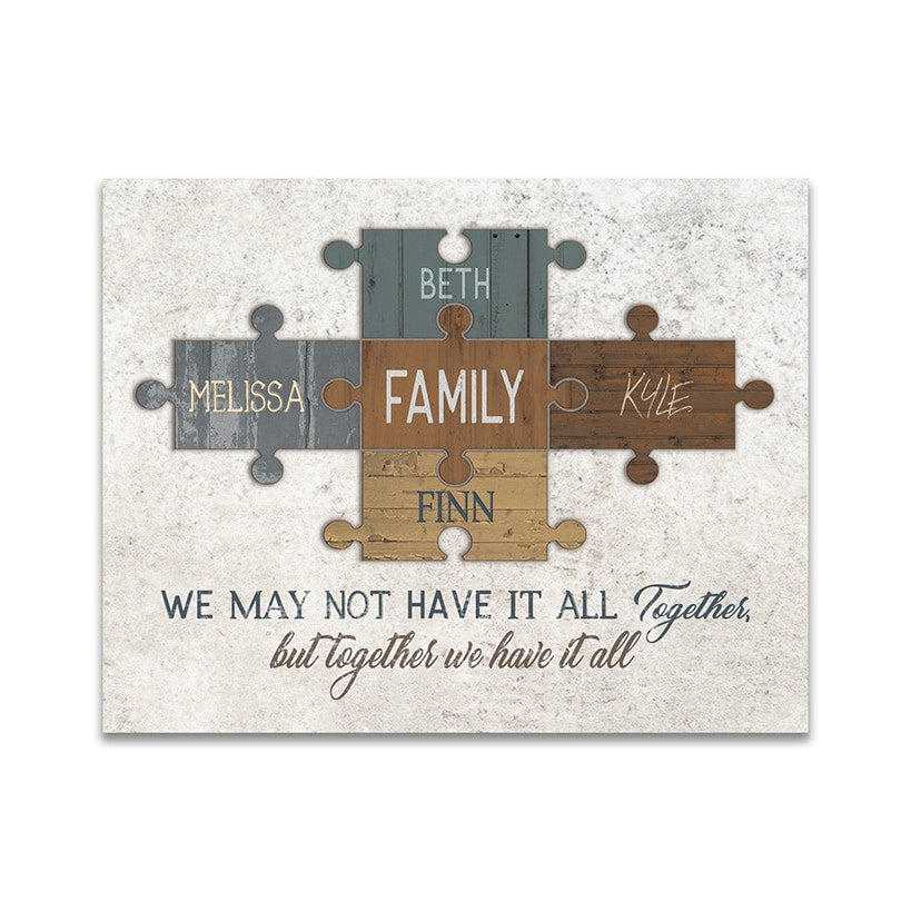 Personalized Family Puzzle Wall Signs