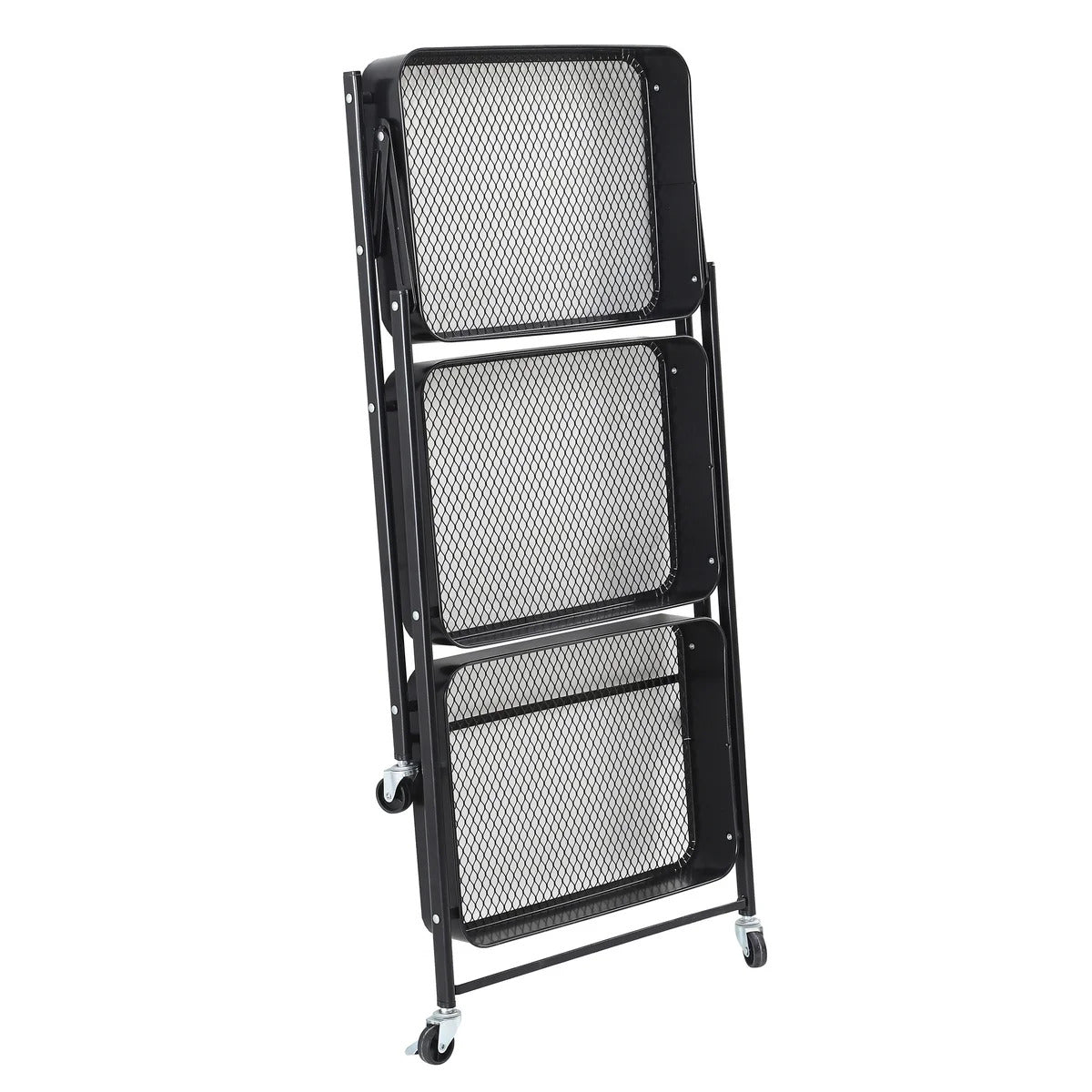 3-Tier Rolling Metal Storage Organizer Mobile Utility Cart