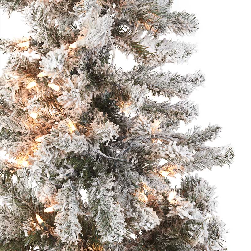 Prelit Slim Christmas Tree - 7 Ft