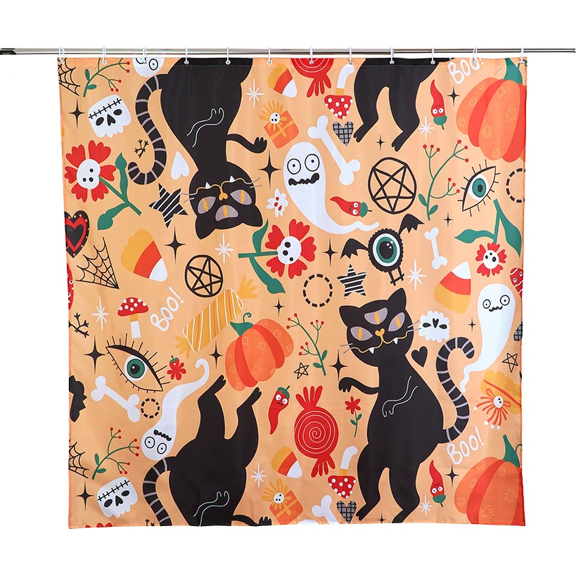 Dancing Cats Halloween Bath Set 16-Pc. Memory Foam