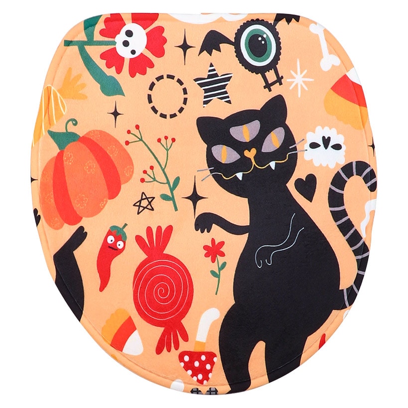 Dancing Cats Halloween Bath Set 16-Pc. Memory Foam