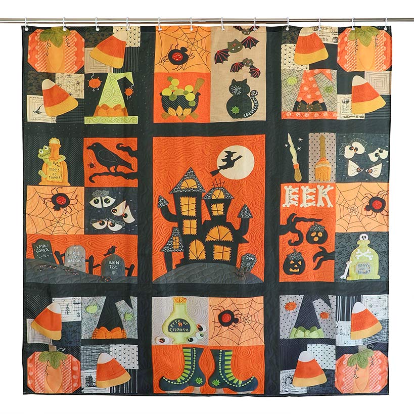 Halloween Patchwork Bath Decor 16-Pc. Set