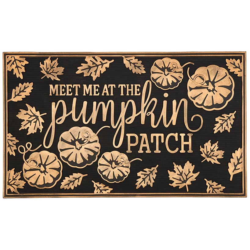 Pumpkin Patch Rubber Doormat or Set of 2 Rubber Stair Treads