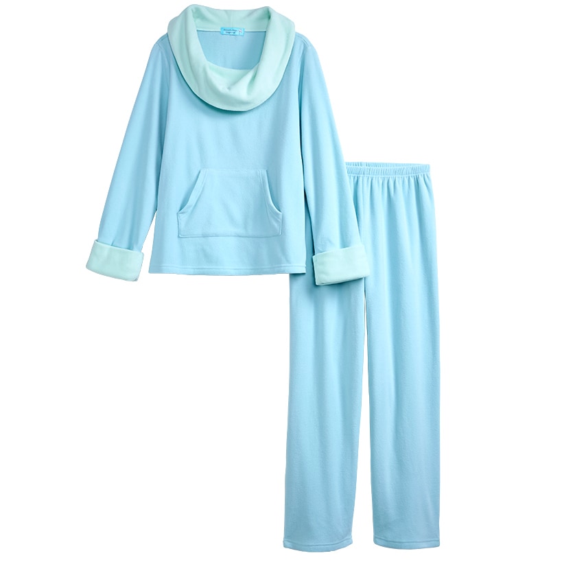 Fleece Pajama Lounge Set 2 Pieces Blue, Pink, or Lilac