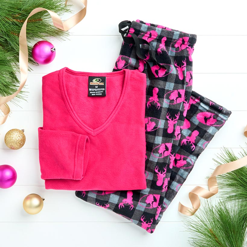 Mossy Oak Fleece Women's Pajama Set 2 Piece