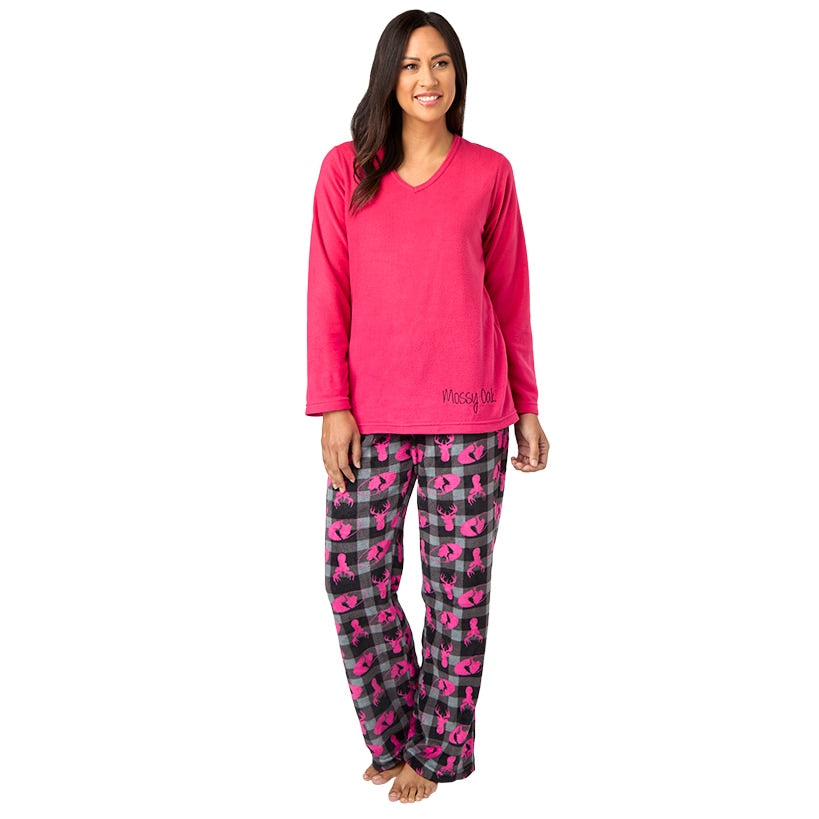 Mossy Oak Fleece Women's Pajama Set 2 Piece