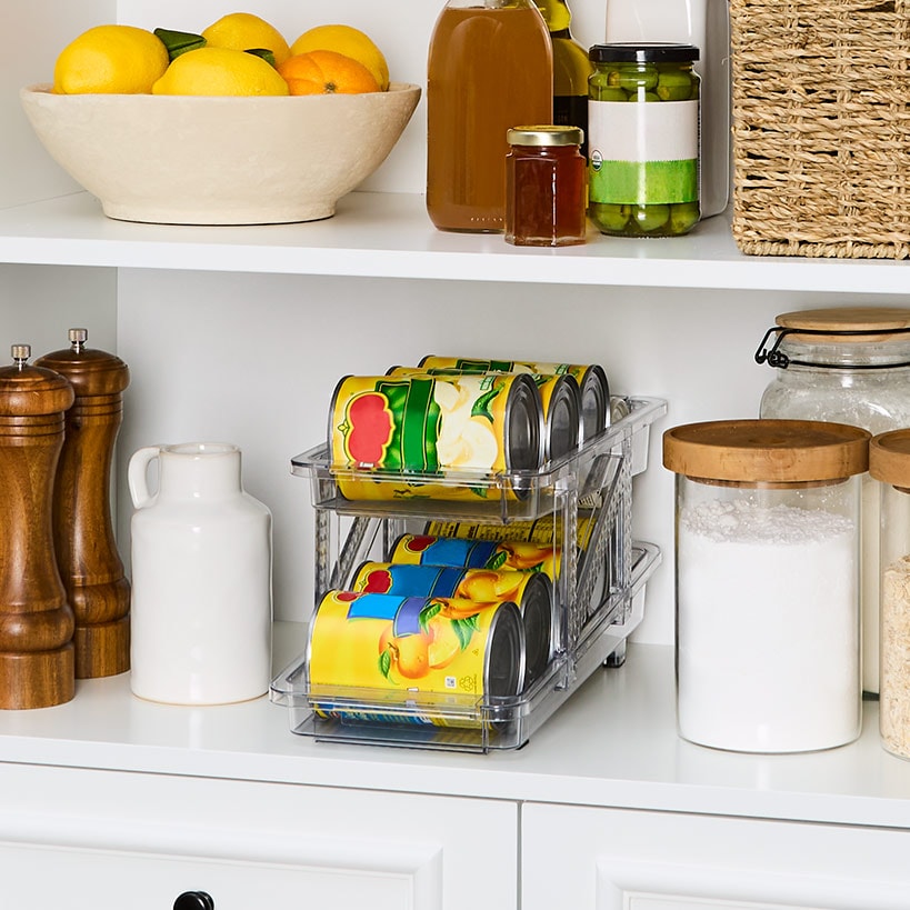Expandable Kitchen Pantry Can Organizer - 2-Tier