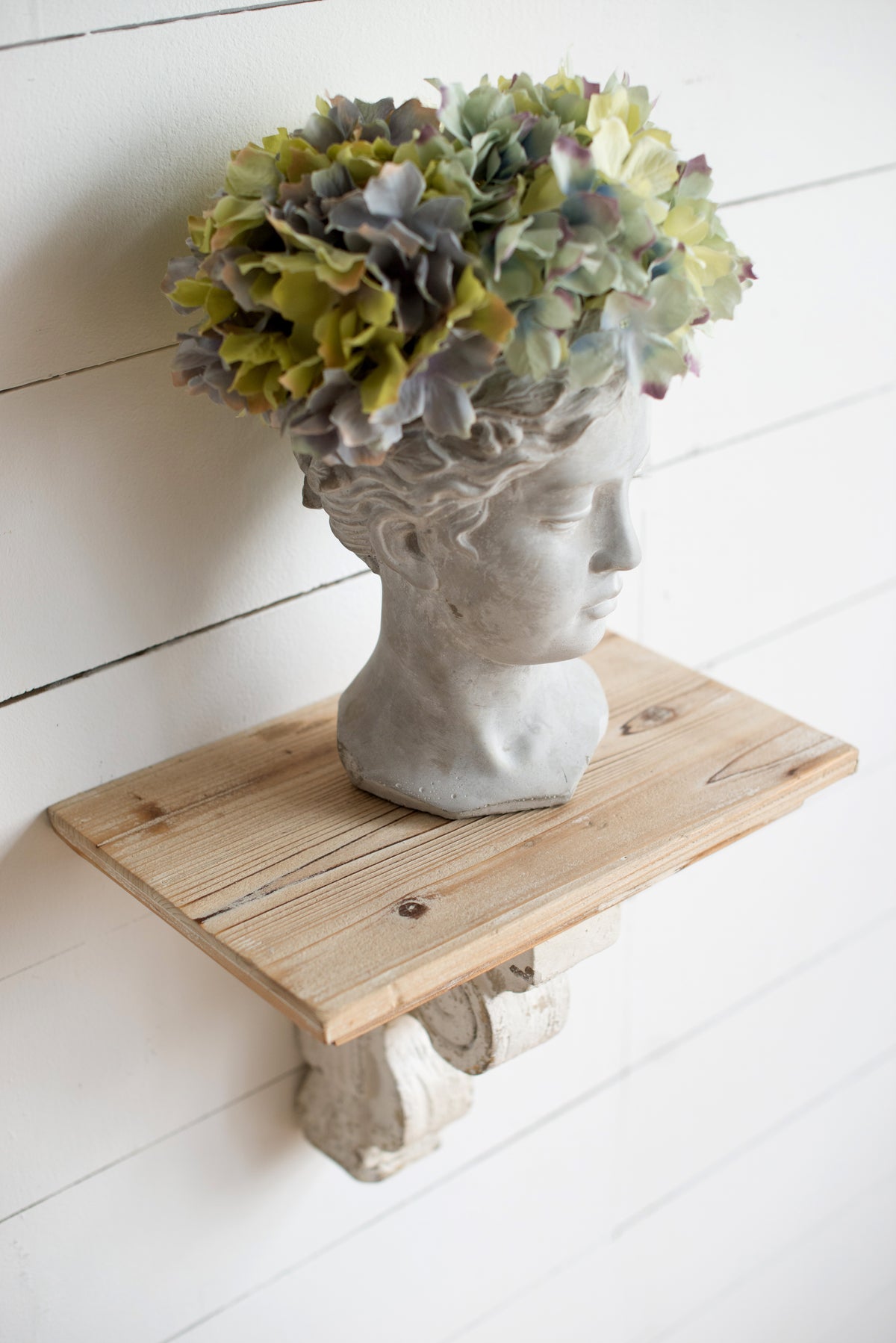 Greek Style Cement Head Planter - Indoor Outdoor Home Garden Decor, D6" x 9" - image 6