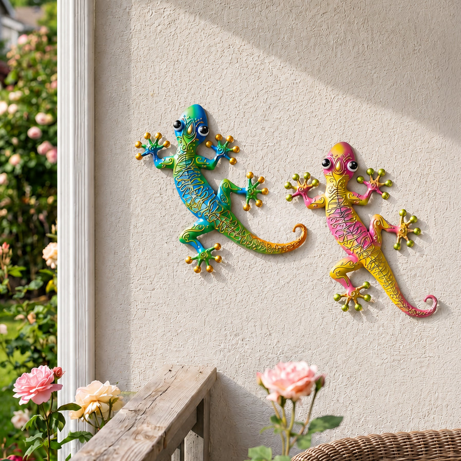 Metal Gecko Wall Decor