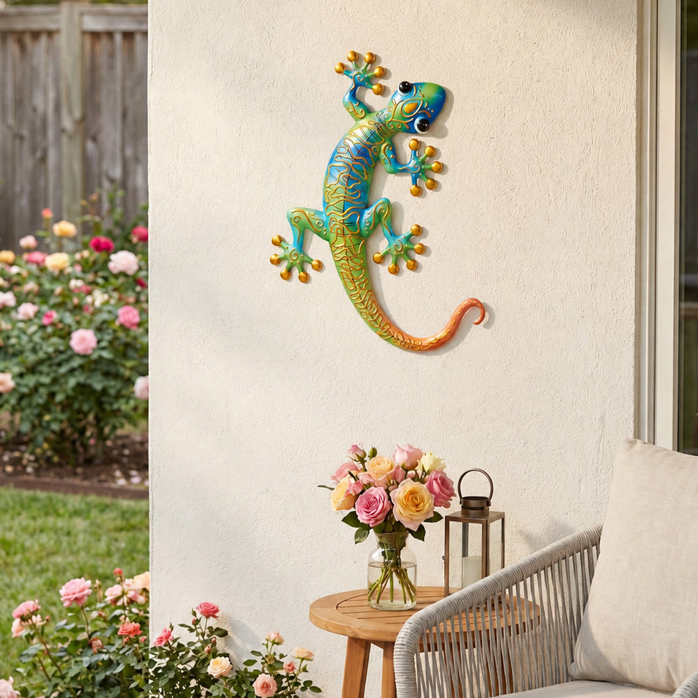 Metal Gecko Wall Decor