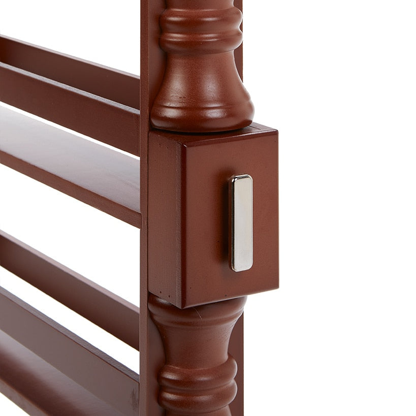 Slim Wooden Spice Rack Cabinet with Wheels - Walnut, White, Black