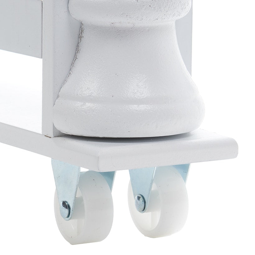 Slim Wooden Spice Rack Cabinet with Wheels - Walnut, White, Black