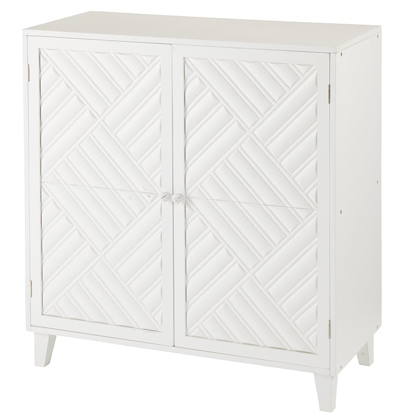 2-Door Cabinet with Chevron Design