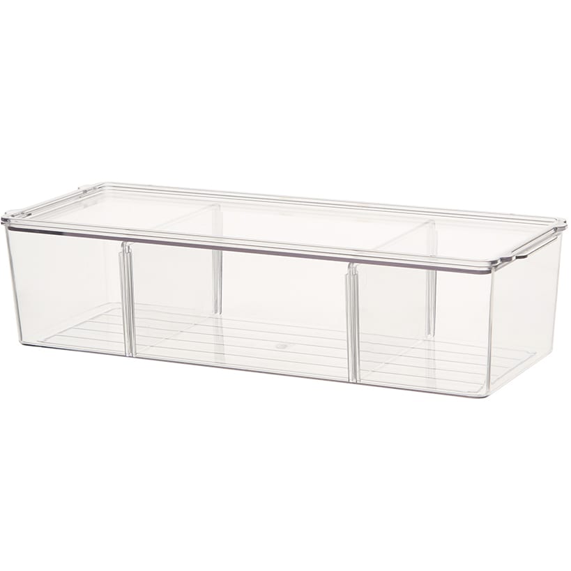 Snack Box Container with 3 Compartments