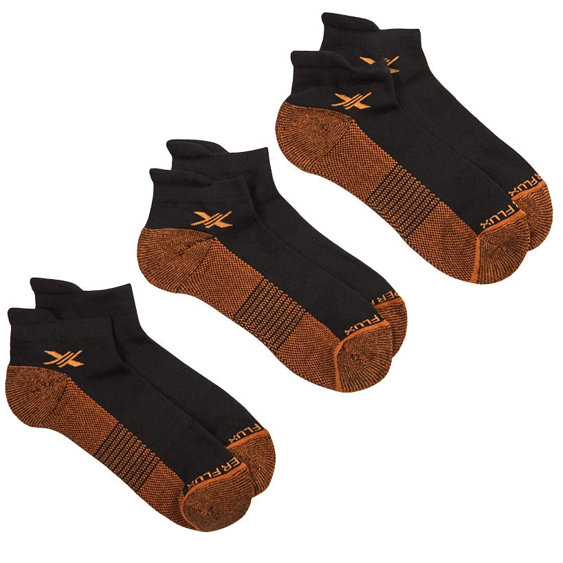 Copper Infused Ankle Length Compression Socks - 3-Pk.