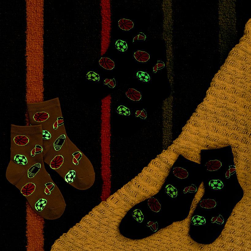 Kid's Glow in the Dark Socks 3 Pack#select-set_sports
