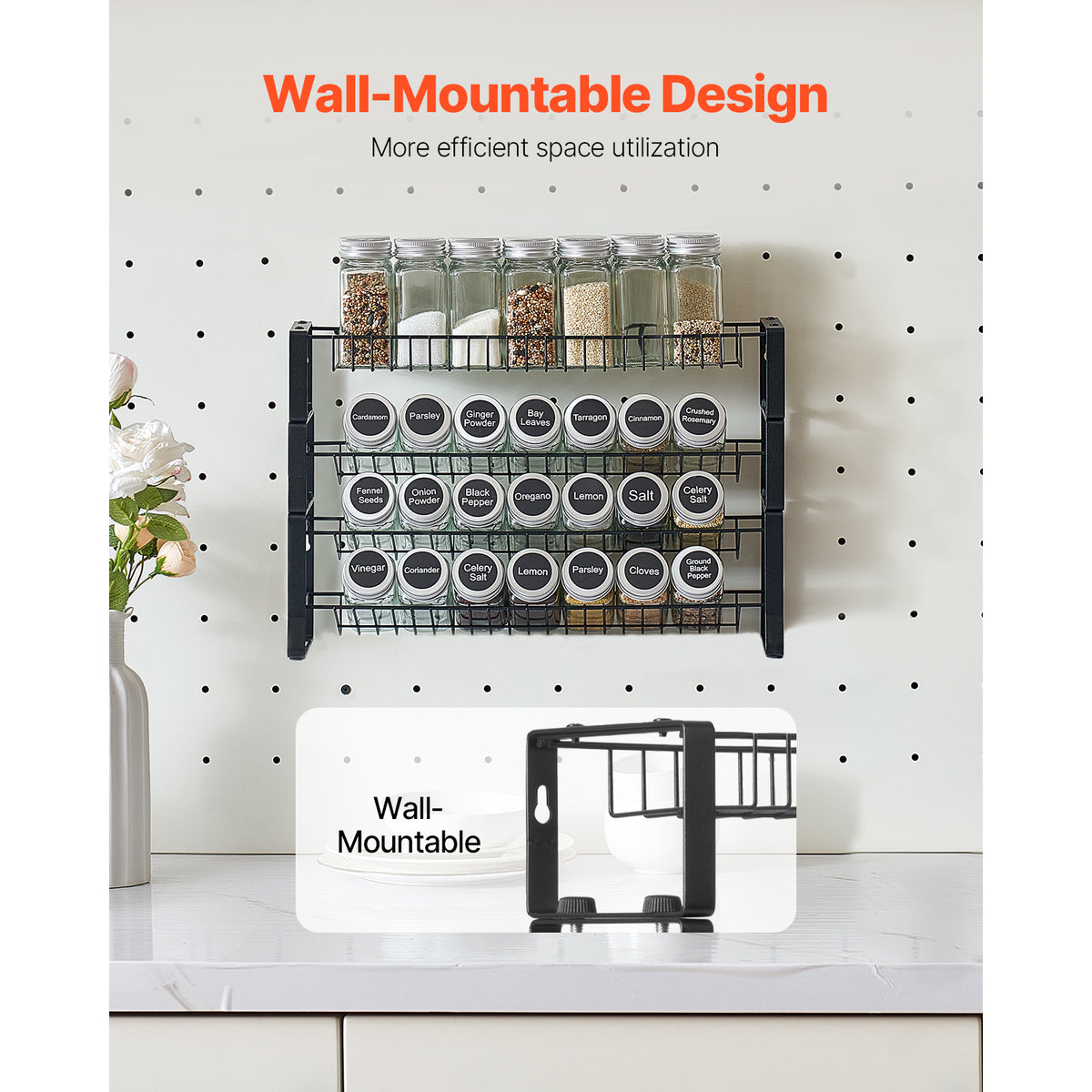 Spice Rack Organizer for Cabinet Kitchen Countertop Seasoning Organizer 18x11 in - image 10