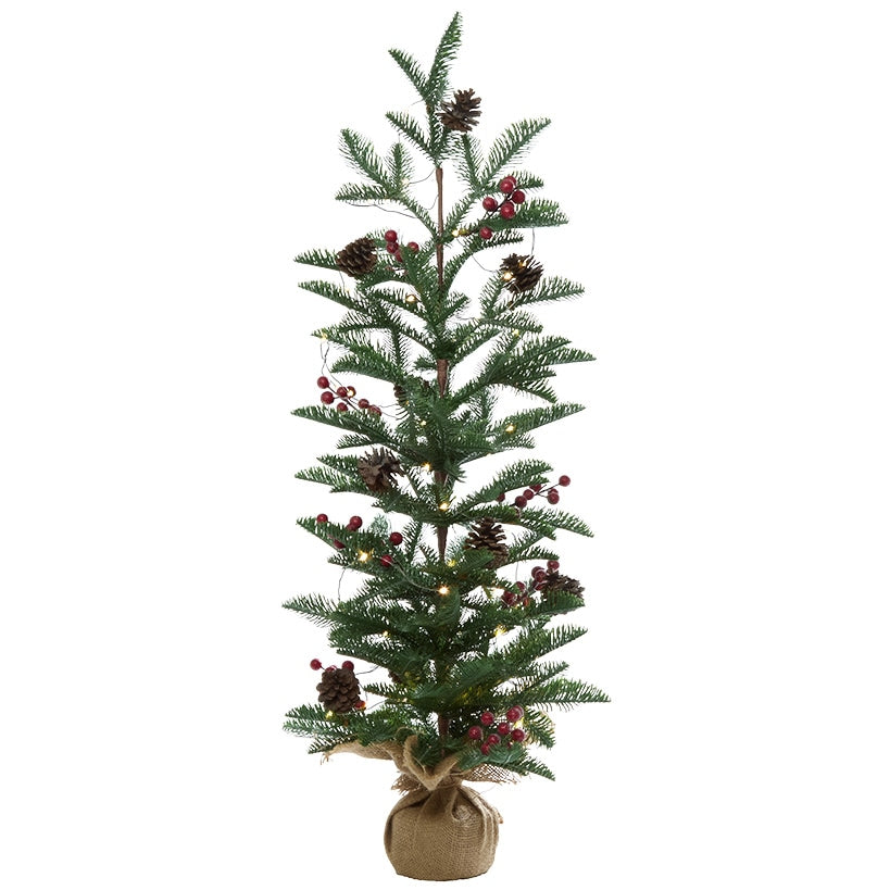 Lighted Country Pencil Pine Tree