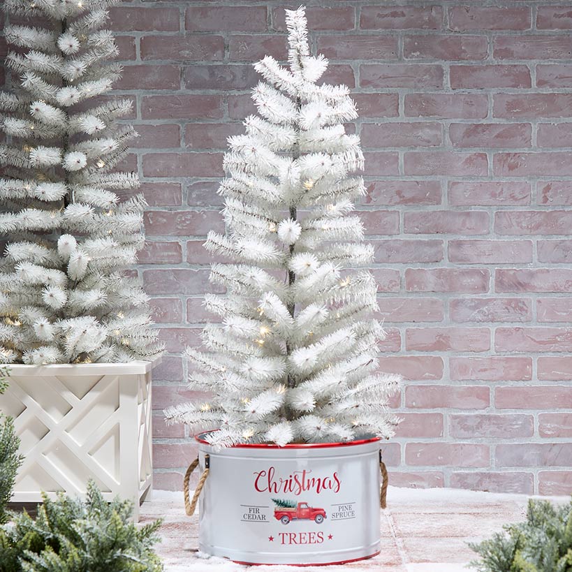 Outdoor Lighted Tinsel Tree 36 or 48 Inches