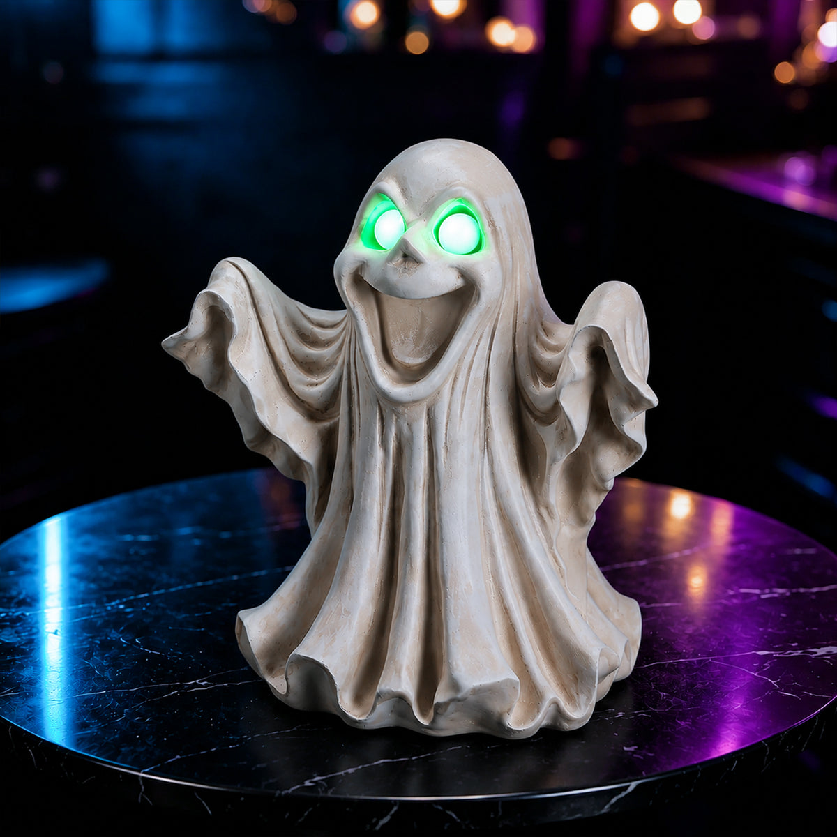 Halloween Ghost Figurine - LED Light Up with Glowing Eyes - image 17